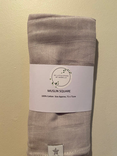 Muslin Square - Plain Light Grey