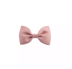 Dark Blush Pink Hair Bow Clip