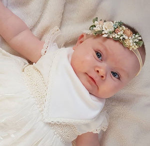 Christening Bib - Ivory & Lace