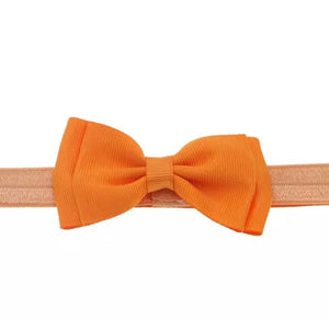 Baby Bow Headband - Orange