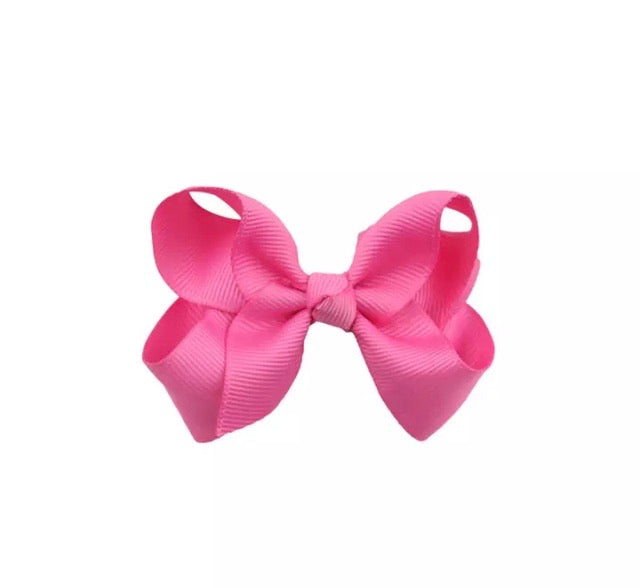 Medium Pink Hair Bow Clip