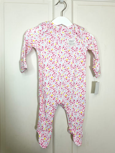 Pink Floral Babygrow