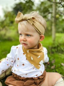 Mustard Feathers Dribble Bib