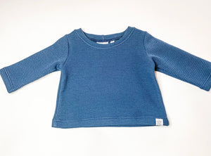 Long Sleeve Top - Waffle Blue