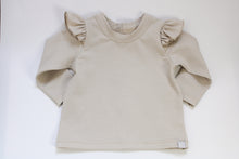 Beige Ruffle Shoulders Top