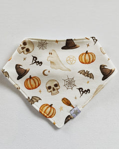 Limited Edition - Halloween Boo  Organic Dribble Bib