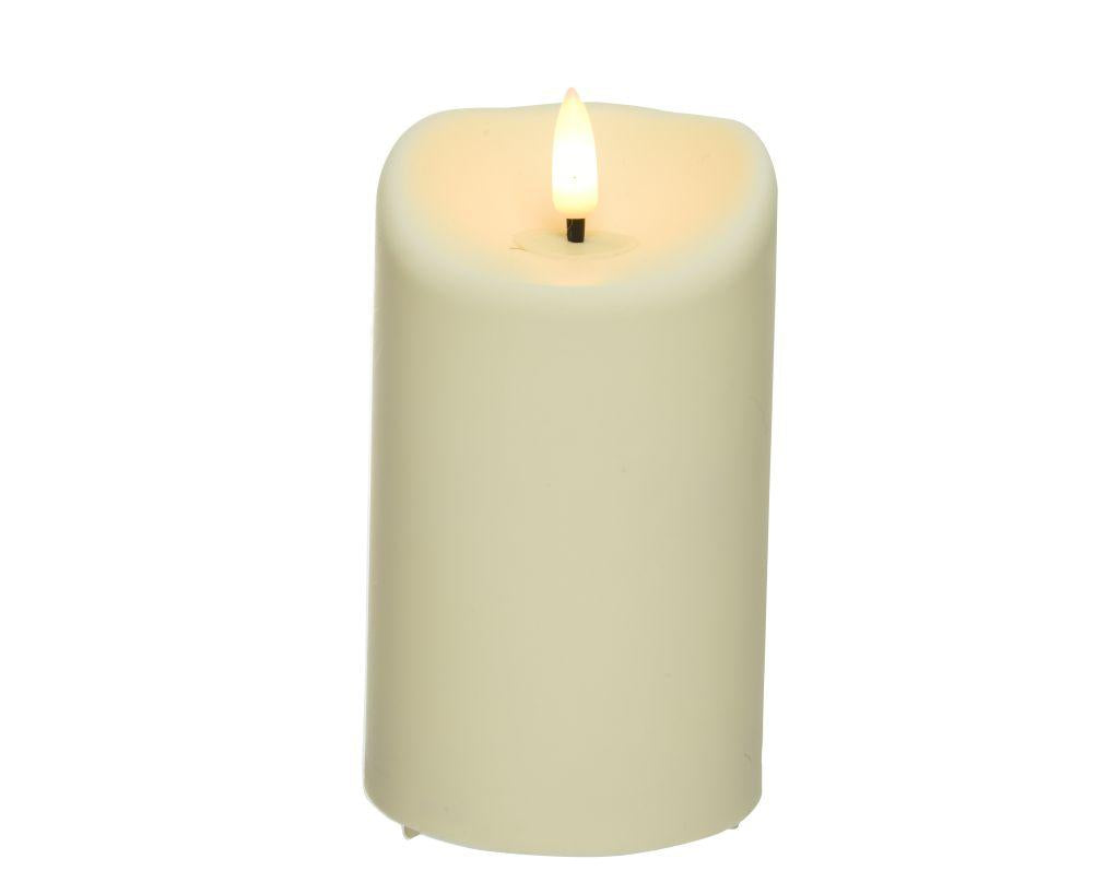 LED Battery Operated Candle Cream 7.5 x 12cm